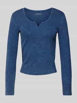 Only Shirt met lange mouwen en V-hals model 'VALERIE'
