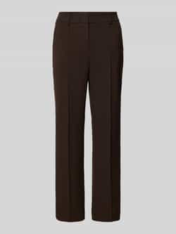 OPUS PANTS Straight leg stoffen broek met vaste persplooien model 'Luane'