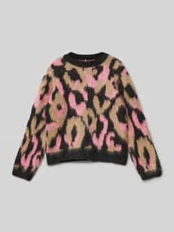 Only Regular fit gebreide pullover met abstract motief model 'WILD'