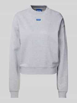 Hugo Blue Sweatshirt met labeldetail model 'Delessa'