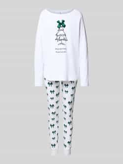 LOUIS & LOUISA Regular fit pyjama met sierstrik model 'Kuschelig'