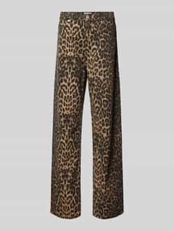 NEO NOIR Regular fit jeans met dierenprint model 'Simona Leopard'