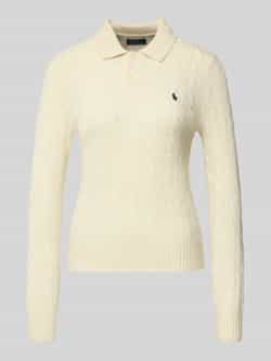 Polo Ralph Lauren Slim fit shirt met lange mouwen van wolmix met kasjmier