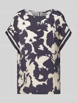 Comma Blouse met korte mouwen met print all-over