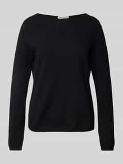 Marc O'Polo Regular fit pullover van een mix van katoen en scheerwol met boothals