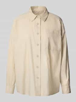 Mustang Oversized overhemdblouse met linnen model 'Willow'