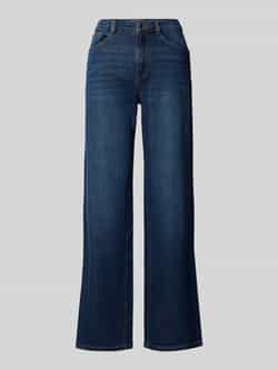 Tom Tailor Relaxed fit wide leg jeans van katoenmix met contrasterende stiksels