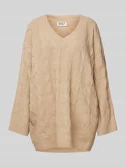 Only Loose fit gebreide pullover met kabelpatroon model 'JEANETT'