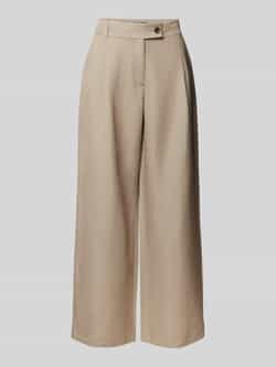 S.Oliver BLACK LABEL Relaxed fit wijde broek van een mix van viscose en linnen