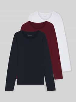 BOSS Shirt met lange mouwen Longsleeve-Shirt R-Neck Classic COTTON 3pcs pack (3-delig)
