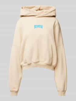 Review Oversized hoodie met labelprint