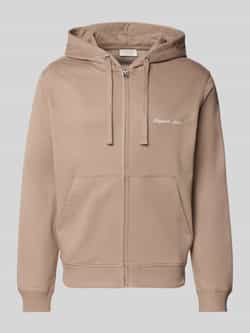 jack & jones Sweatjack met kangoeroezak en ritssluiting