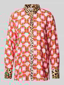 Emily Van den Bergh Regular fit blouse van viscose met platte kraag