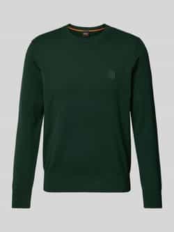 Boss Orange Gebreide pullover met labeldetail model 'Kanovano'