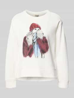 Milano italy Sweatshirt met motiefprint en ronde hals