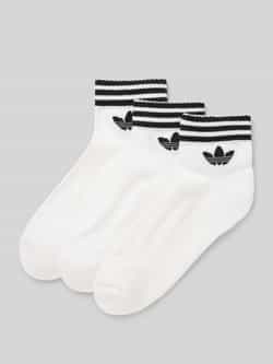 Adidas Originals adicolor Trefoil Ankle Sokken (3 Pack) Unisex wit Maat 43-45 Kleding