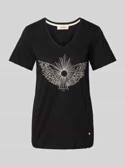 MOS MOSH T-shirt met labeldetail model 'Gethi'