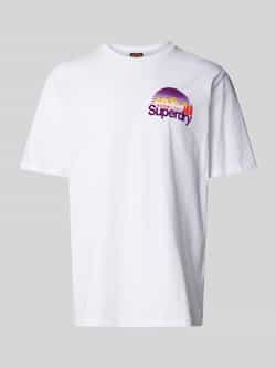 Superdry T-shirt met labeldetail