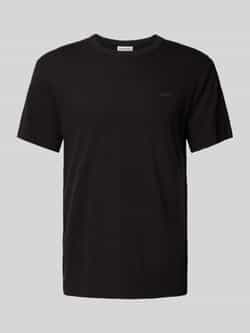 Calvin Klein Katoenen Linnen T-Shirt Zwart Black Heren