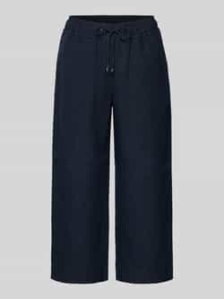 TONI Wide leg linnen broek met verkort model 'PIA'