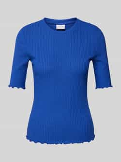 Vila T-shirt in riblook model 'ABENSI'