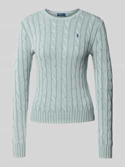Polo Ralph Lauren Gebreide pullover met kabelpatroon model 'JULIANNA'