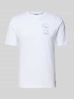 SCOTCH & SODA Heren Polo's & T-shirts Regular Fit Left Chest Logo T-shirt Wit