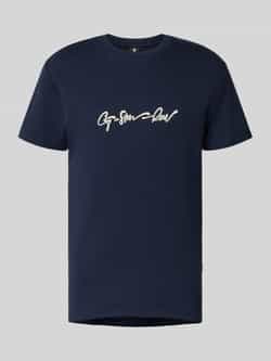 G-Star Raw T-shirt met labelprint en ronde hals
