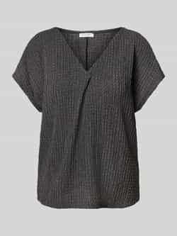 Christian Berg Woman Relaxed fit T-shirt met V-hals en sierplooi