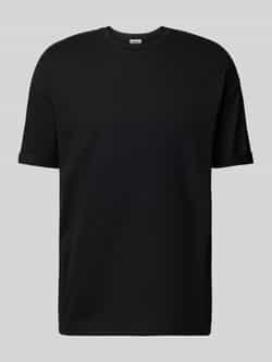 Drykorn T-shirt met geribde ronde hals model 'THILO'