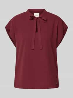 Calvin Klein Womenswear Regular fit blouse met druppelvormige hals model 'Tie'