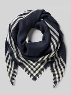 Tommy Hilfiger Sjaal met franjes model 'NAVAL SQUARE'