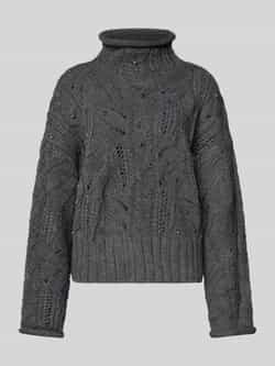 Liu Jo White Gebreide pullover met ajourpatroon