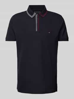 Tommy Hilfiger Poloshirt RWB ZIP PLACKET TIPPING REG POLO met contrasterende strepen aan de kraag