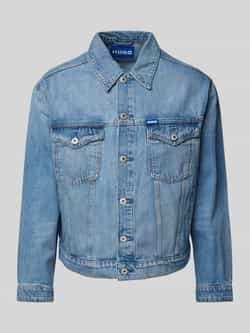 Hugo Blue Jeansjack met labelbadge model 'Dex'