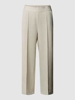 CAMBIO Elegante Broek met Brede Tailleband en Cropped Lengte White Dames