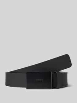 Boss Leren riem met label in reliëf model 'Tion'