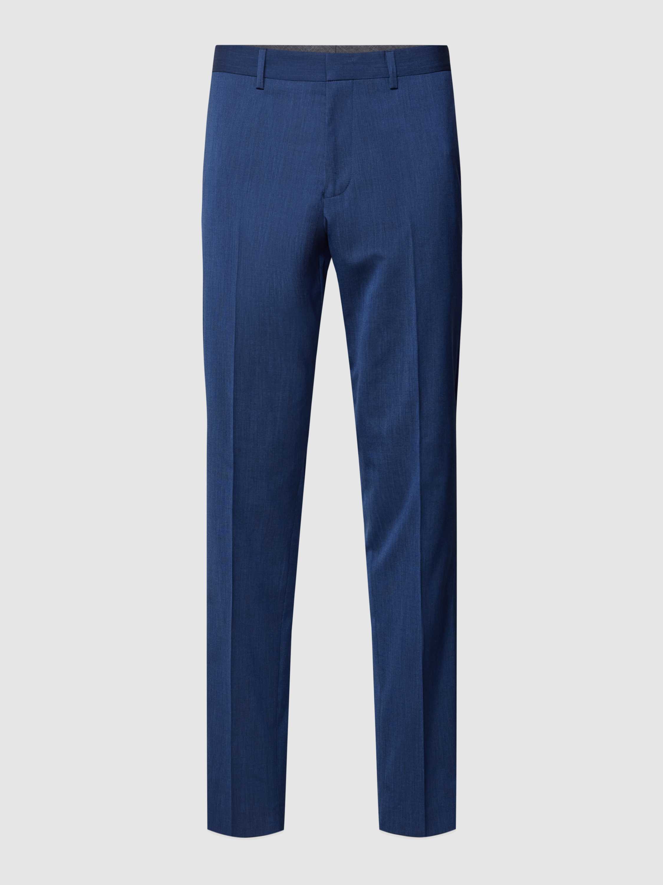 S.Oliver BLACK LABEL Pantalon in koningsblauw met persplooien model 'Opure'