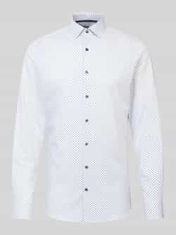 OLYMP Level Five Slim fit zakelijk overhemd van katoenmix met kentkraag