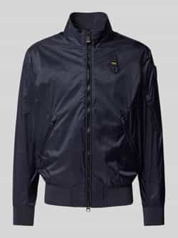 Blauer Usa Bomberjack met ritszakken model 'BRAHMS'