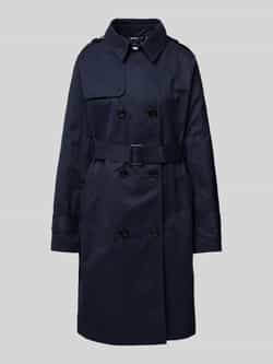 S.Oliver RED LABEL Slim fit trenchcoat van katoenmix met gestreepte voering