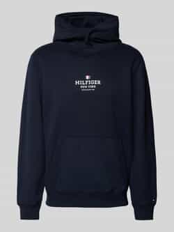Tommy Hilfiger Hoodie met labelprint en kangoeroezak