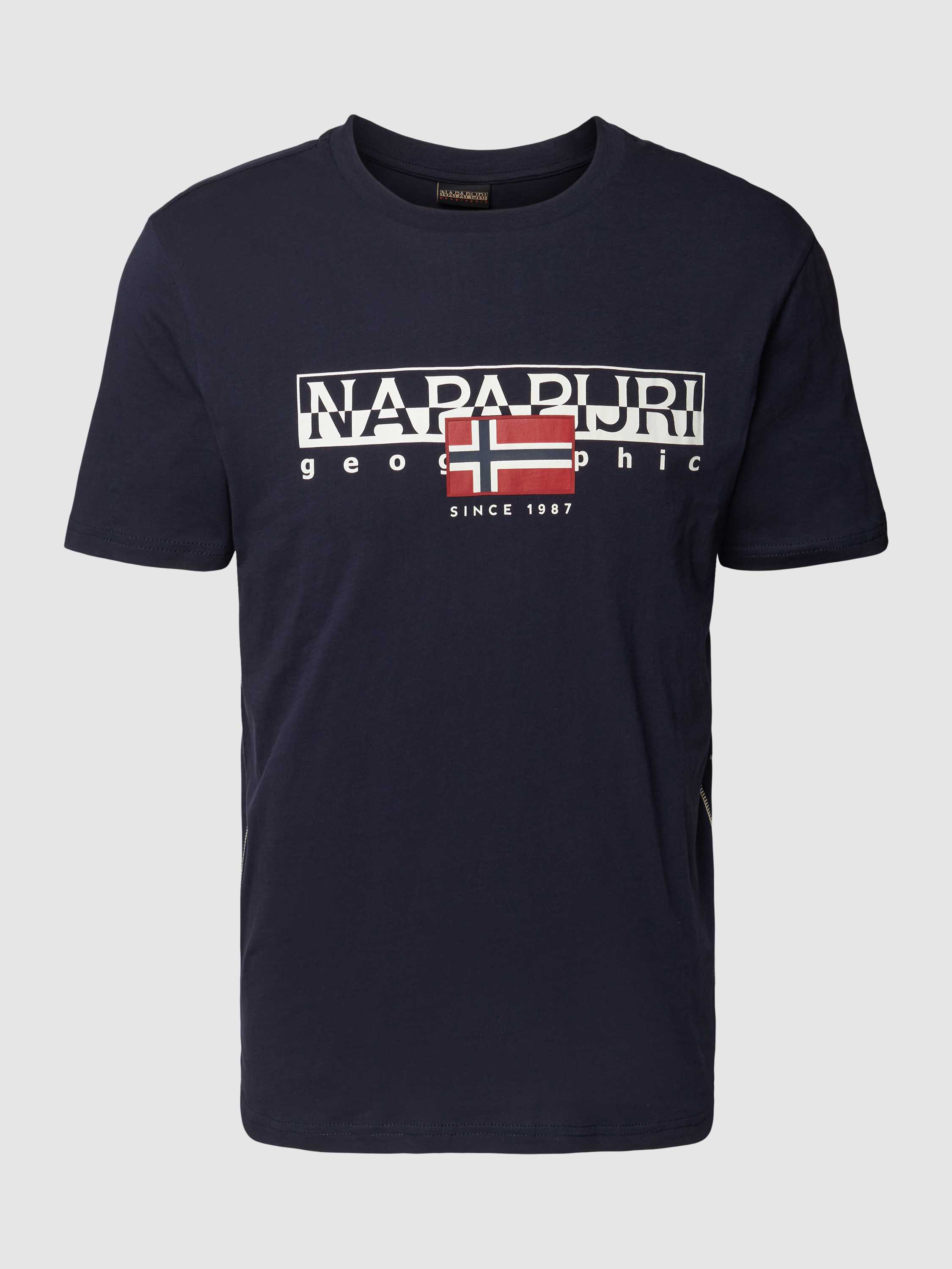 Napapijri Blauwe Aylmer T-shirt met korte mouwen Blue Heren