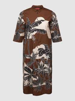 Marina Rinaldi PLUS SIZE overhemdjurk met all-over print model 'DECUMANO'