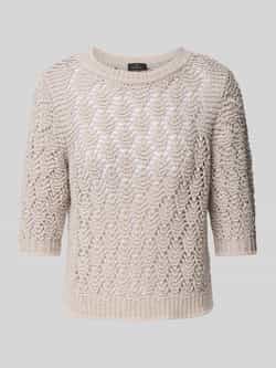 Monari Gebreide pullover met 1 2-mouwen