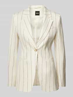 Boss Linnen blazer met reverskraag model 'Jia'