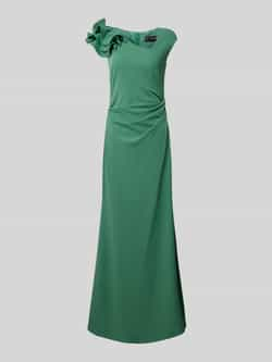 Vera Mont Elegante Avondjurk met Volant-Plooien Green Dames