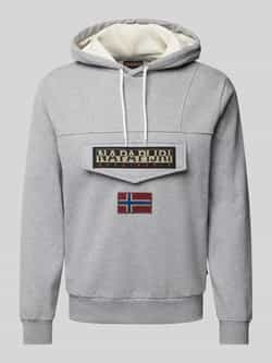 Napapijri Hoodie met labelpatch model 'BURGEE'