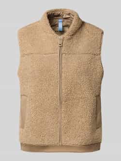 MOS MOSH Gilet van teddybont met schuine zakken model 'Rowe'