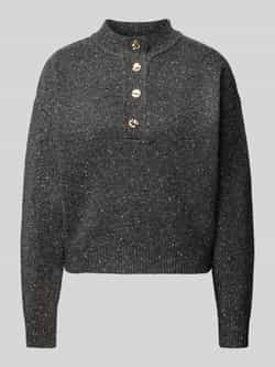 Pieces Regular fit gebreide pullover met wol en effectgaren model 'NALIMA'